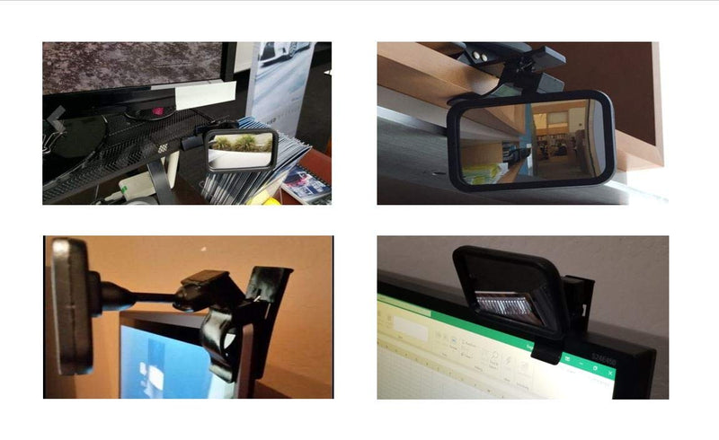 [Australia - AusPower] - Clip-On Rear View Mirror for PC Monitors or Anywhere by Modtek (2 Pack) 2 pack 