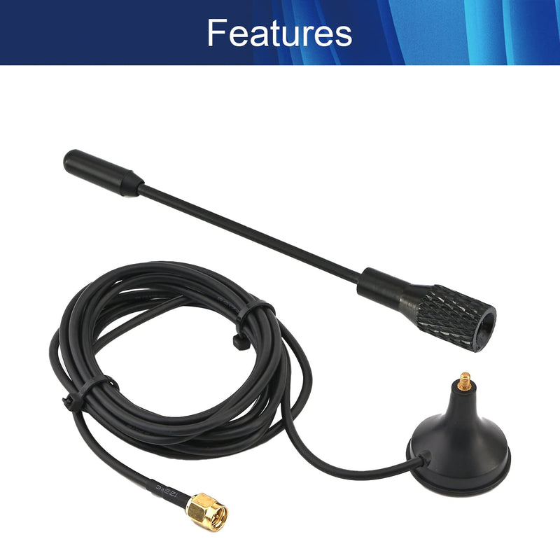 [Australia - AusPower] - Bettomshin 1Pcs 6.6 Inch GSM GPRS WCDMA 2G 3G Magnetic Base Male Antenna, 700-1800Mhz 9DB for Wireless Vedio Security, Backup Camera Surveillance Recorder Truck Trailer Rear View Reversing Monitor 2m Inner Needle 3DB 