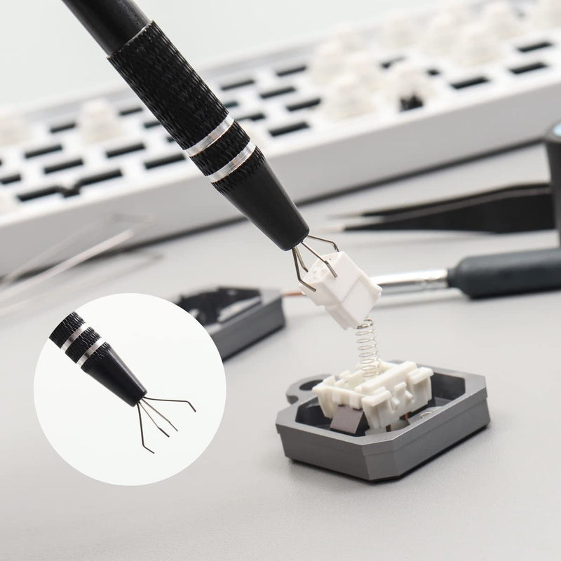 [Australia - AusPower] - Mechanical Keyboard Switch Lube Kit with GPL 205g0 2 in 1 Switch Opener Switch Puller Switch Clamp for Cherry Mx Gateron Switches Black 