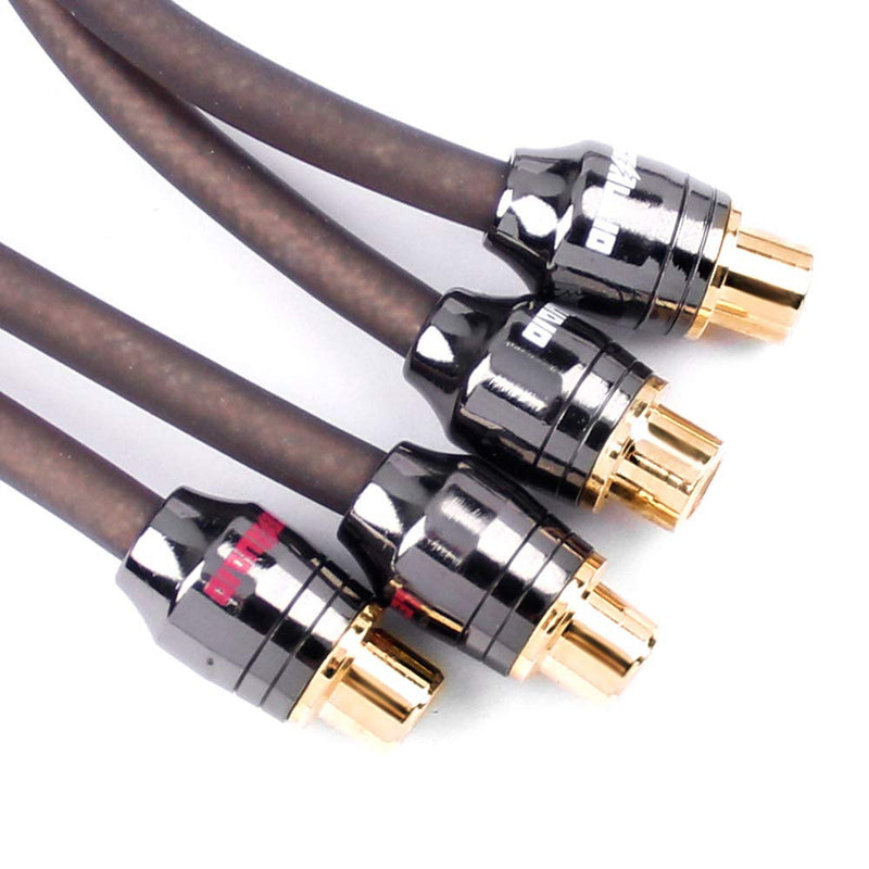 [Australia - AusPower] - LEIGESAUDIO 1ft 1 Male to 2 Female RCA Y Adapter Splitter Connector (2 Pack) (1 Male to 2 Female) 1M2F (Advanced Edition) 