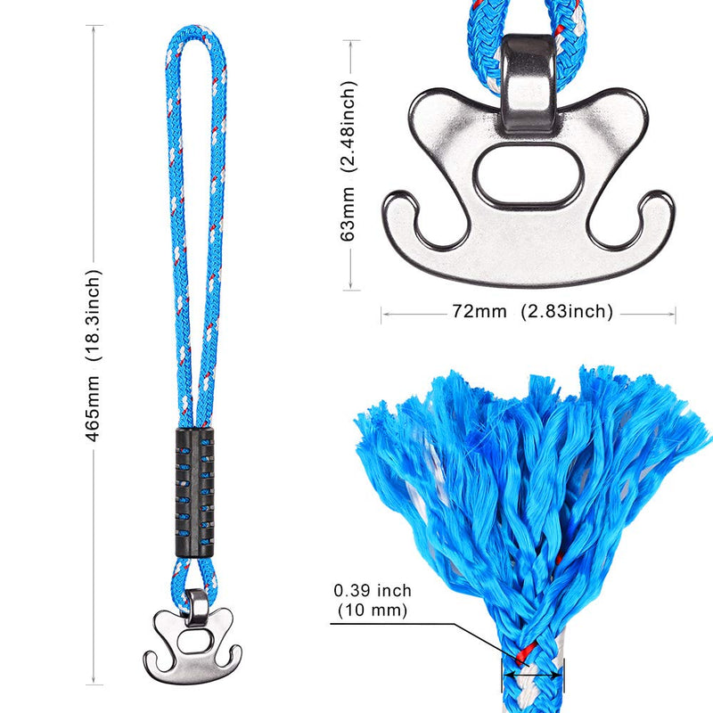 [Australia - AusPower] - BeneLabel Heavy Duty Boat Tow Harness, Tow Rope Quick Connector for Tubing with Stainless Steel Connector, Water Sport Towable Connector 18'' 