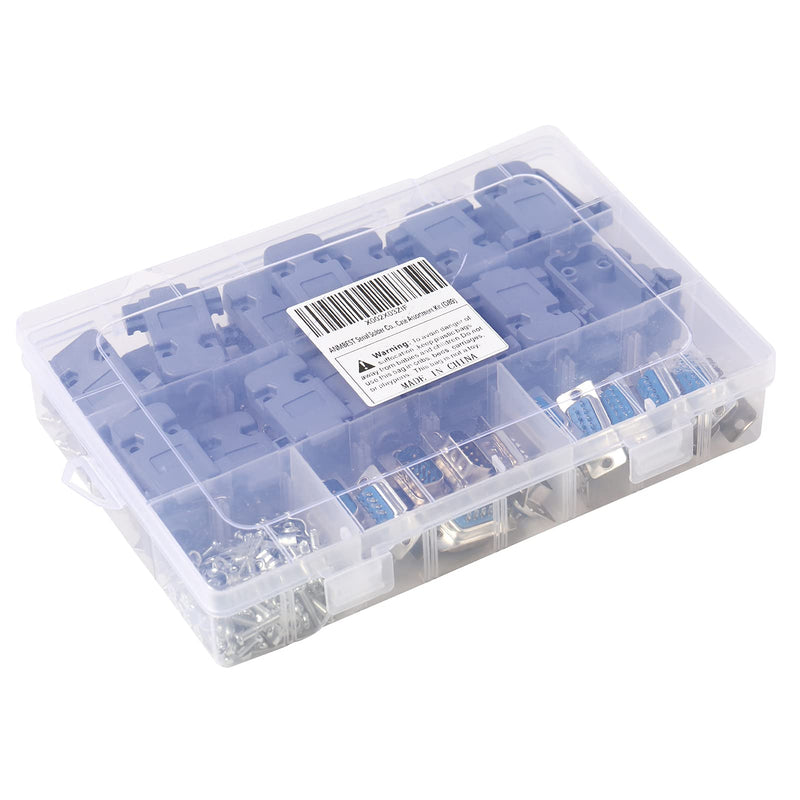 [Australia - AusPower] - ANMBEST DB9 Solder Connector, 9PIN RS232 Terminal Adapter Breakout Board with Case Assortment Kit(10PCS Male + 10PCS Female) 