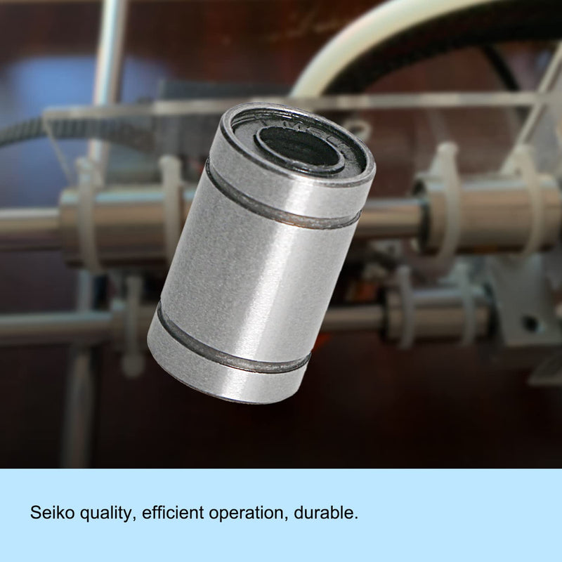 [Australia - AusPower] - Aopin LM10UU Cylinder Linear Motion Ball Bearing, ID 10mm, OD 19mm Linear Ball Bearings Sae52100 Carbon Steel, 4 Rows of Steel Balls, Great for CNC, 3D Printer, Linear Rail Guide 12 PCS 