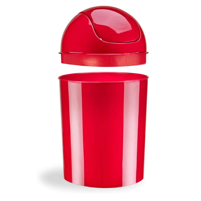 [Australia - AusPower] - Umbra Mini Waste Can, 1-1/4 Gallon with Swing Lid (Red) Red 