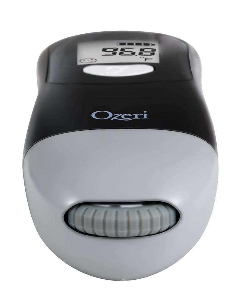 [Australia - AusPower] - Ozeri Kinetic Non-Contact Forehead Thermometer with Battery-Free Infrared Technology Black 