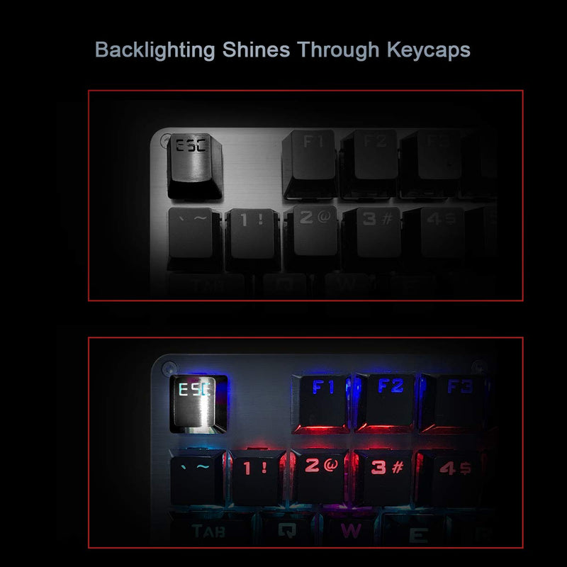 [Australia - AusPower] - Fitlink Stainless Steel Metal Keycaps with Key Puller for Mechanical Keyboard Cherry Mx Switch(Esc) (Black) Black 