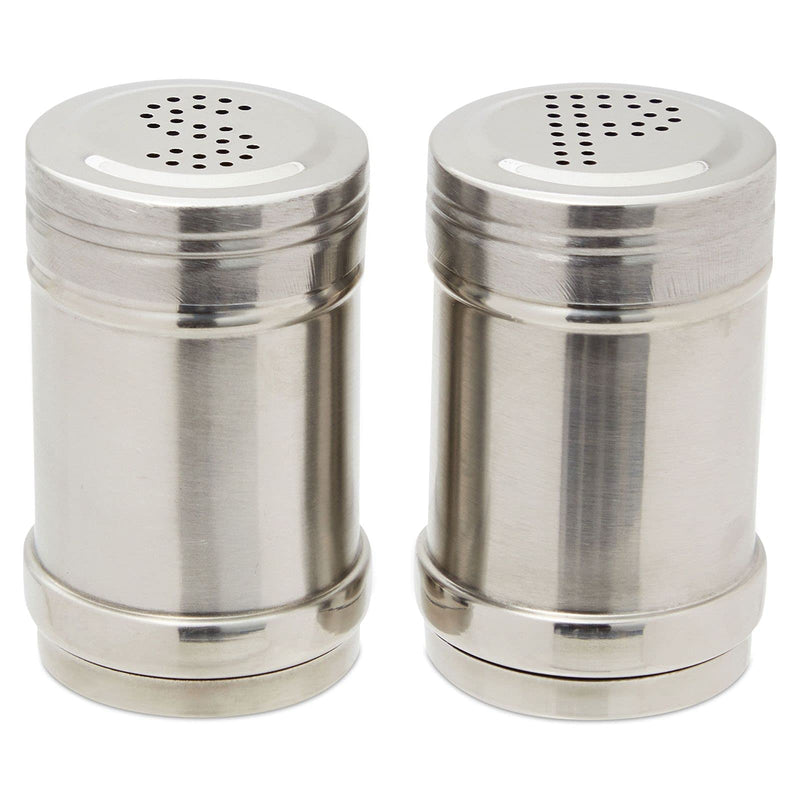 [Australia - AusPower] - Stainless Steel Salt and Pepper Shakers Set for Kitchen Condiments (3.5 In, 2 Pieces) 