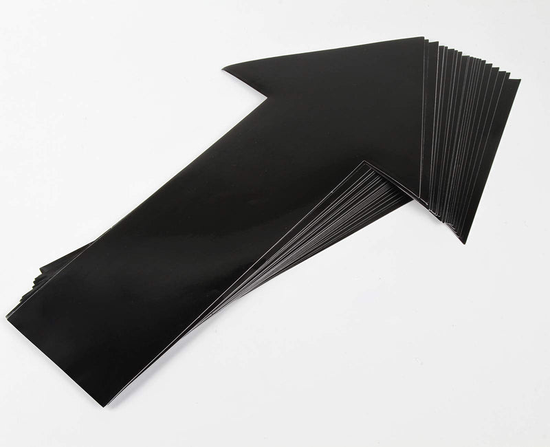 [Australia - AusPower] - Arrow Sticker Directional Decals 12x6 Inch 24 Pack Marking Sign Removable Floor Arrows Stickers Adhesive Decal for Warehouse Event (Black) Black 