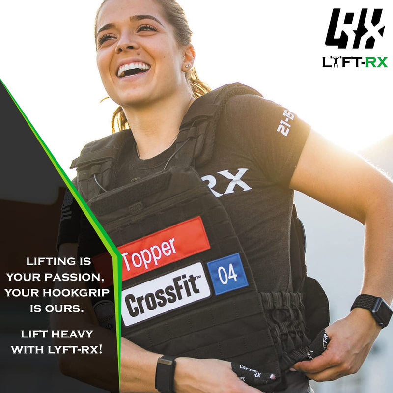 [Australia - AusPower] - LYFT-RX Weightlifting Hook Grip Tape w/Premium Adhesive for Olympic Weight Lift, Crossfit, Lifting & Gym, Stretch Athletic Finger Wrap, Protects Thumb Fingers Hand & Enhances Grip Black 1.5-inch 3 ROLLS 