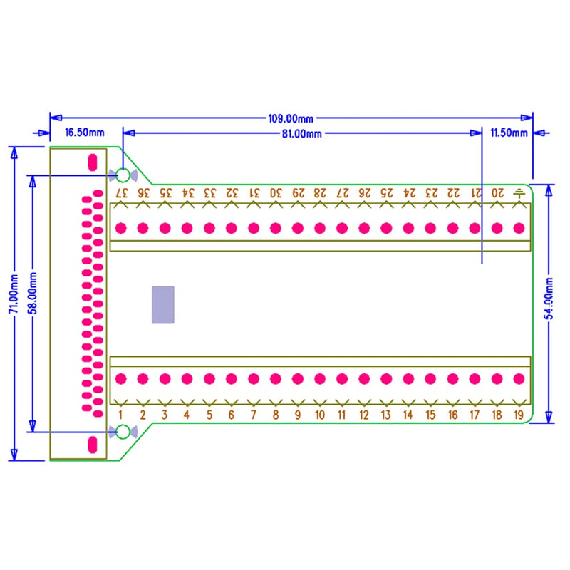 [Australia - AusPower] - Jienk Solderless RS232 D-SUB DB37 Female Serial Adapter, 37 Pin Port Terminal 2 Row Riveting Tooth Solderfree Breakout Board Connector 