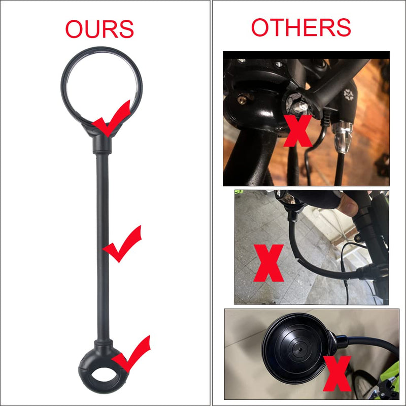 [Australia - AusPower] - Bike Mirror, Bicycle Rear View Handlebar Mirrors Wide Angle Acrylic Convex Safety Adjustable Rotatable Scratch Resistant Shockproof Aluminum Tube Bike Mirrors for Mountain/Kids/Ebike Bikes 
