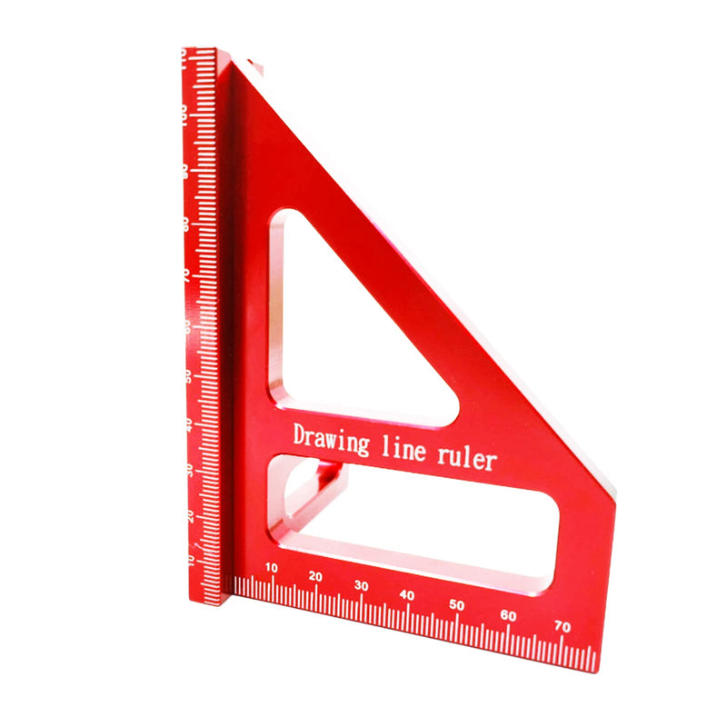 [Australia - AusPower] - 3D Multi Angle Measuring Ruler - 45 90 Degree Triangle Scriber Square Protractor, Miter Triangle Ruler Measuring Tool for Engineer Carpenter Woodworking Tool Aluminum Alloy 