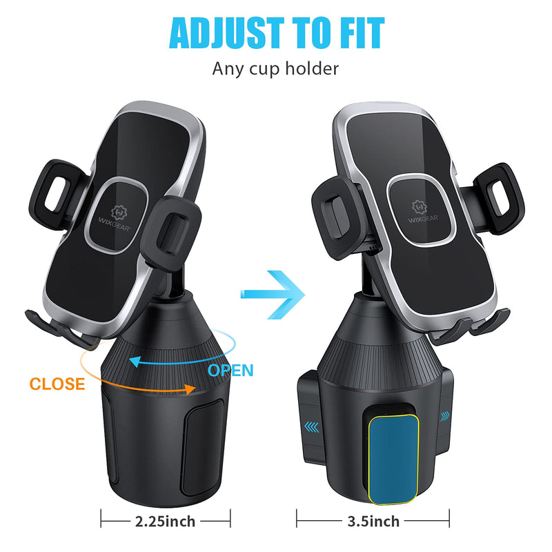 [Australia - AusPower] - Cup Phone Holder for Car, WixGear Car Cup Holder Phone Mount Adjustable Automobile Cup Holder Smart Phone Cradle Car Mount 