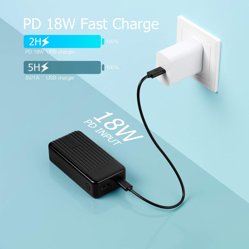 [Australia - AusPower] - 2 Pack Miady 10000mAh 18W PD 3.0 Portable Phone Charger USB C QC 3.0 Power Bank for iPhone 12 11 Pro XR etc,Samsung Galaxy,Blu Phone and More(Lightning Cable is not Included) 