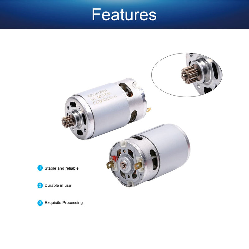 [Australia - AusPower] - Fielect Electric Gear Motor 12 Teeth for Various Cordless Screwdriver DC 18V 20500RPM 1Pcs DC 18V 12Teeth 20500RPM 