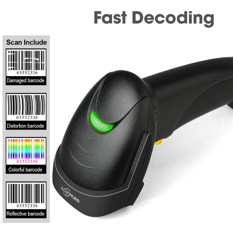 Handheld USB Barcode Scanner Wired 1D Bar Code Reader with USB Cable ...