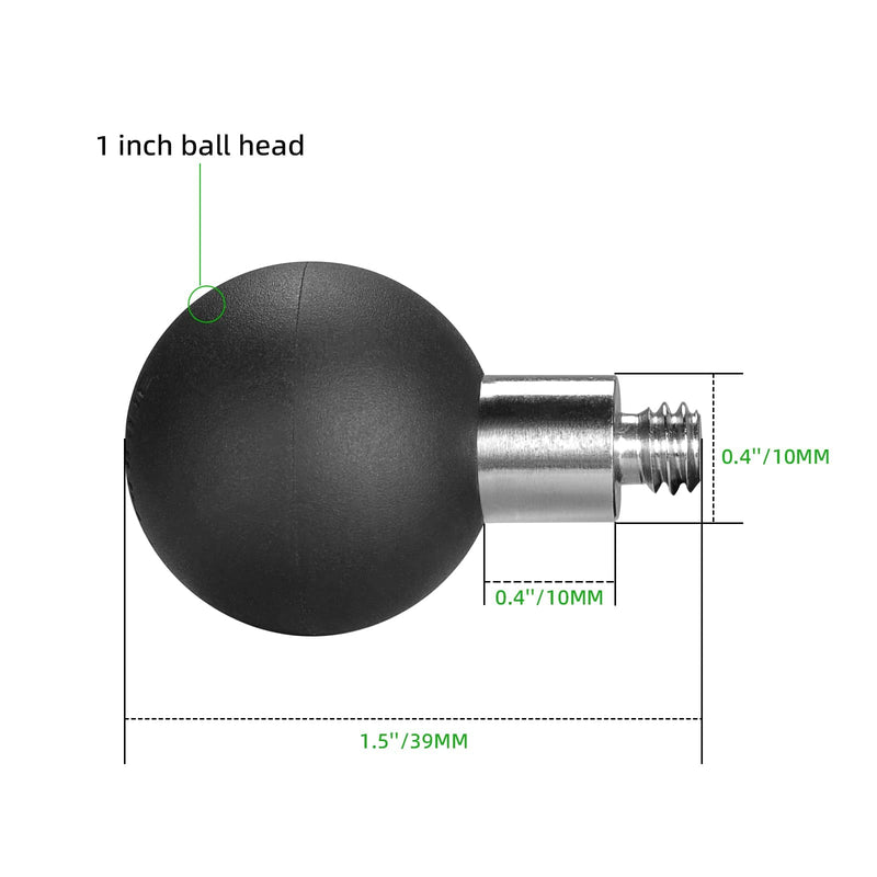 [Australia - AusPower] - FANAUE B-1 Ball Adapter with 1/4"-20 Threaded Post,Compatible with RAM Mounts B Size 1" Ball Components 1 Inch Ball 
