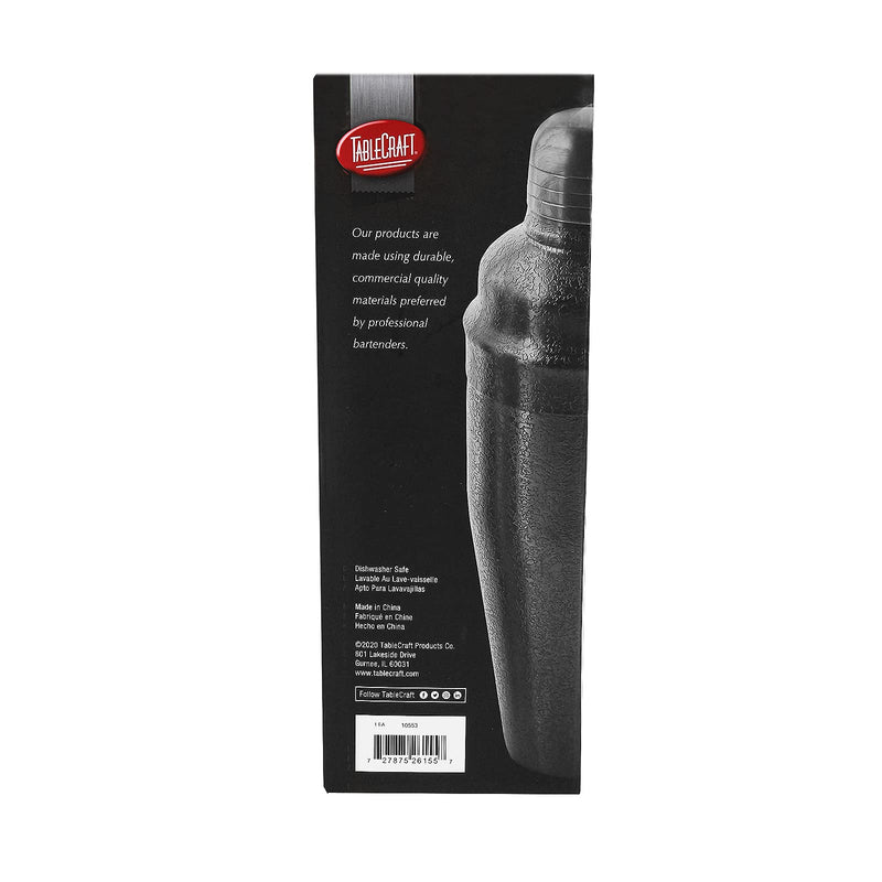 [Australia - AusPower] - Tablecraft Premium Collection 24 oz 3-Pc Cocktail Shaker, 18/8 Stainless Steel, 10” 