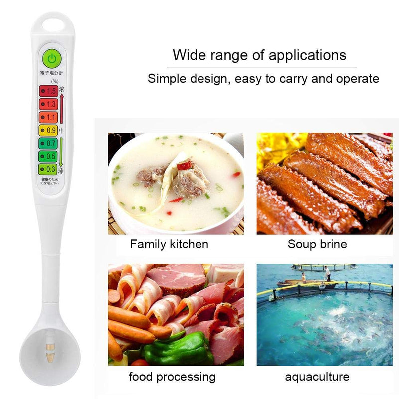 [Australia - AusPower] - Salinometer, Food Liquid Salinity Tester Meter Professional LED Lights Accurate Salinometer for Determination of Salt Concentration in Liquid Foods 