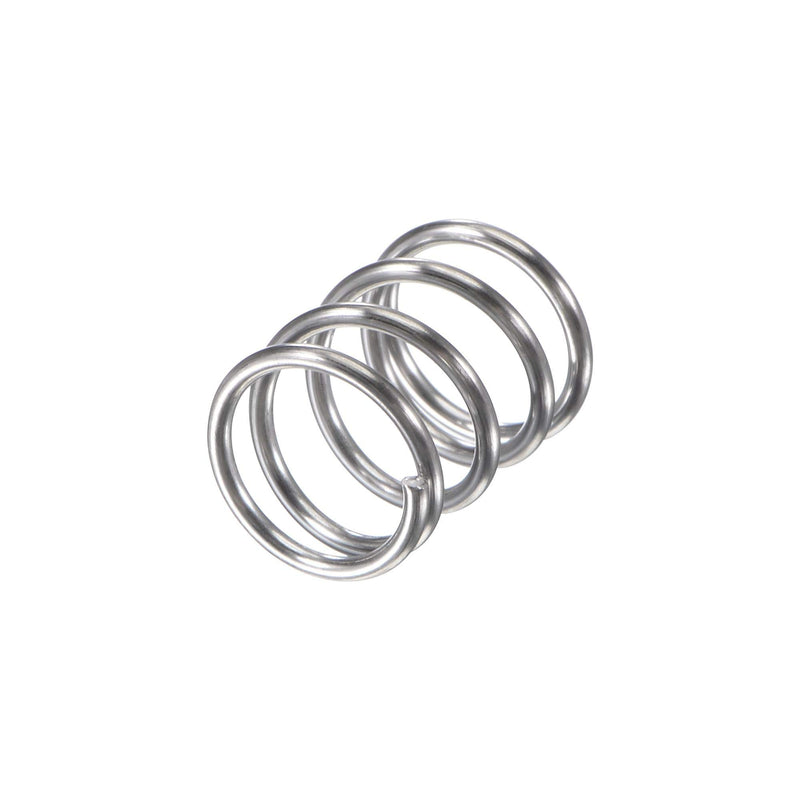 [Australia - AusPower] - uxcell Compression Spring,304 Stainless Steel,8mm OD,0.8mm Wire Size,6mm Compressed Length,10mm Free Length,11.8N Load Capacity for Home Projects, Silver Tone,10pcs 10mm 