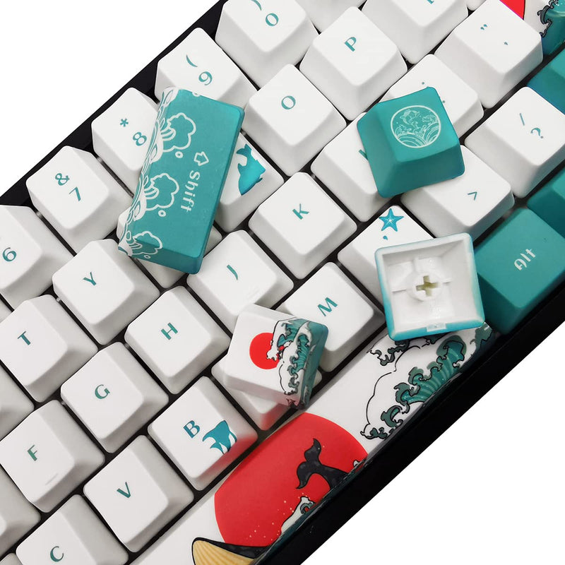 [Australia - AusPower] - SDYZ Custom Keycaps-Keycaps 60 Percent, Suitable for GK61/GK64/RK61/Anne/GH60 /ALT61 Mechanical Keyboards, 71 Key Set, OEM Profile PBT Keycaps (Coral Sea Keycaps) Coral Sea Keycaps 