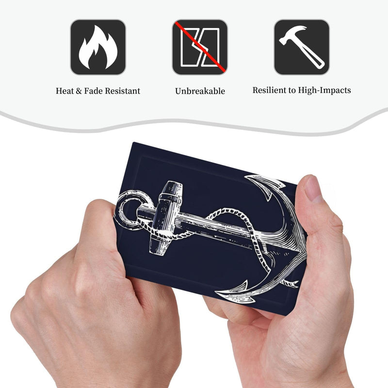 [Australia - AusPower] - Navy Blue Nautical Anchor No Device Light Switch Cover 1 Gang Wall Plate Decorative Blank Switchplate Electrical Faceplate for Bathroom Home Living Room Bedroom Art Panel Decorate 5" x 3" 1-Gang No Blank Navy Blue Nautical Anchor Wall Plate 