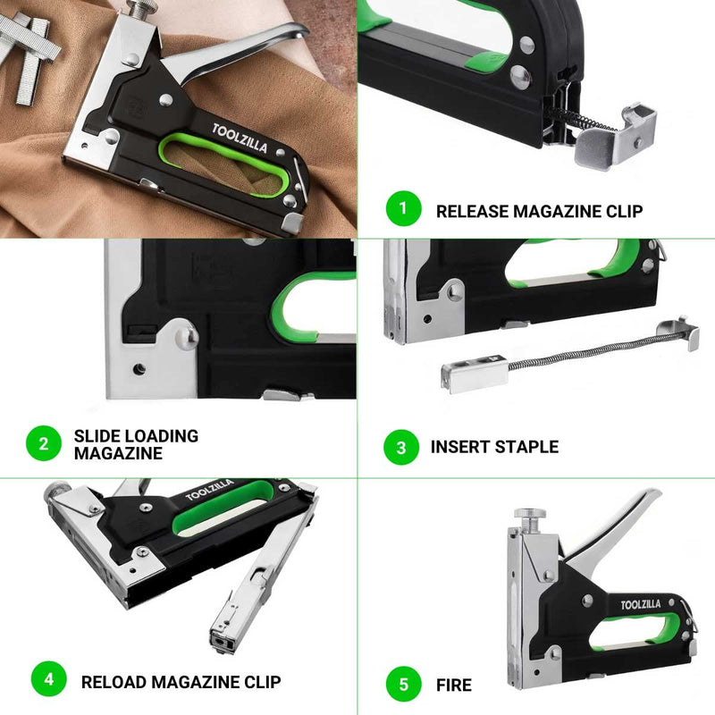 [Australia - AusPower] - TOOLZILLA® Heavy Duty Staple Gun & Staple Selection Pack 3-in-1 Classic 