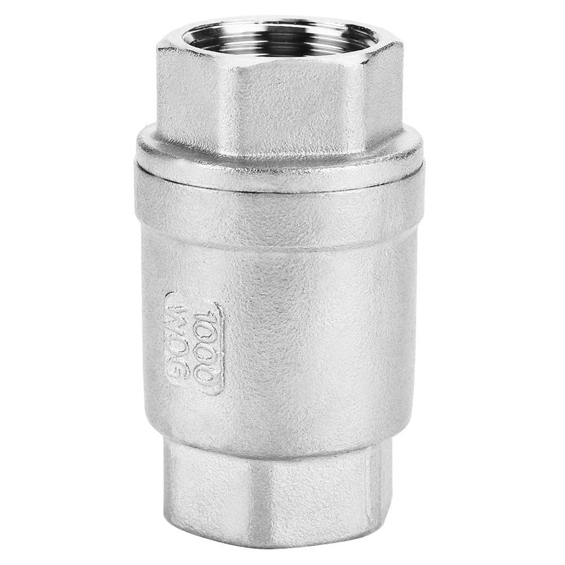 [Australia - AusPower] - 3/4" Female Thread In-line Spring Check Valve Stainless Steel Vertical Valve Non-return Valve WOG 1000 