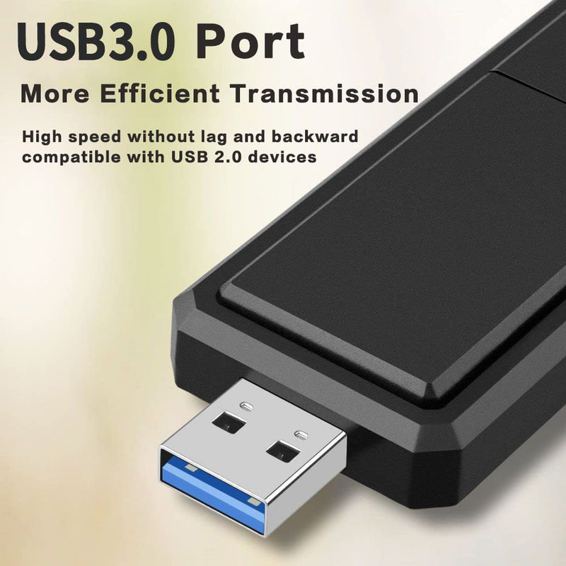 [Australia - AusPower] - USB WiFi Adapter,PC WiFi Adapter,WiFi Adapter for Desktop PC,AC1300Mbps Long Range,Dual-Band 5dBi High Gain Antenna,USB 3.0,2.4GHz/5GHz,Support Windows 11/10/8.1/8/7/XP,Mac OS 10.9-10.15 
