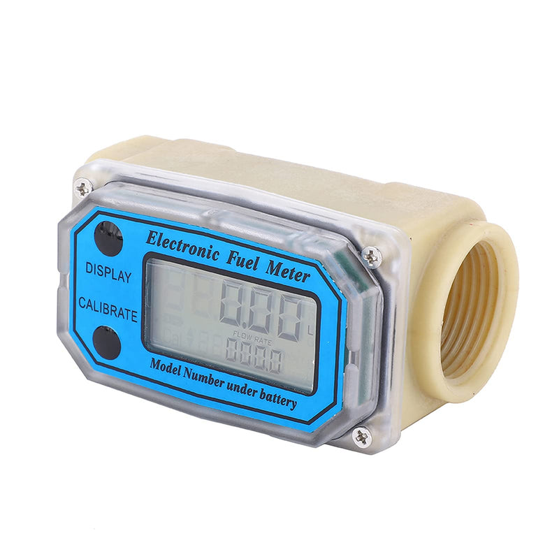 [Australia - AusPower] - Diesel Fuel Meter, Digital Fuel Meter Water Flow Meter Mini Digital Turbine Flowmeter Diesel Fuel Flow Meter 15-120L/min 1" NPT 