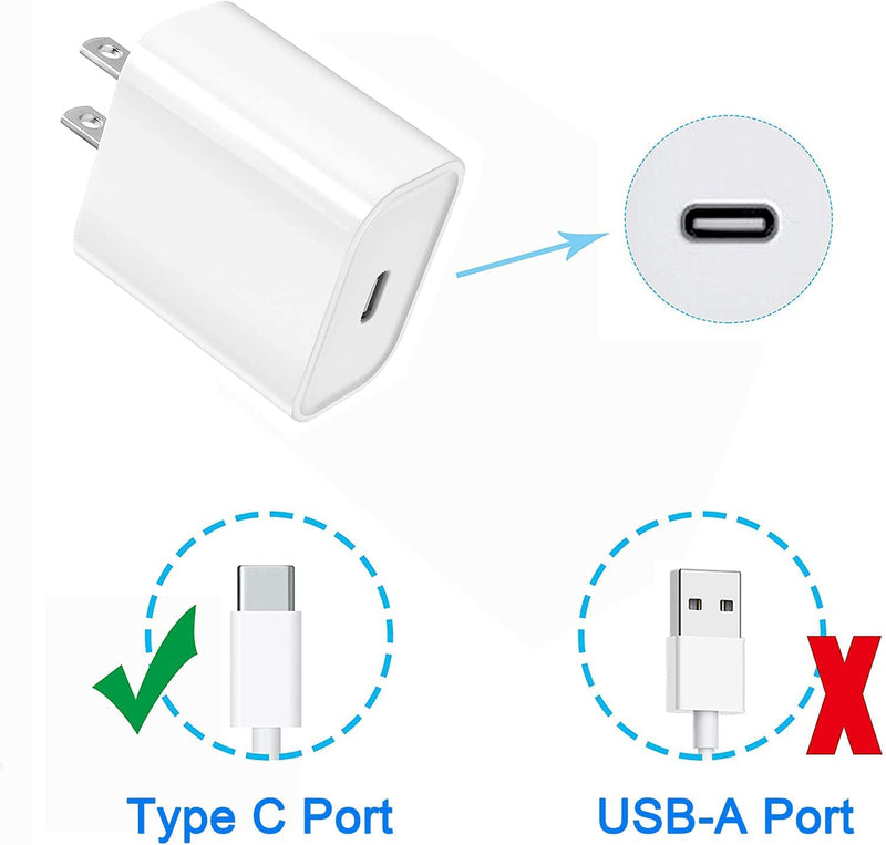 [Australia - AusPower] - iPhone 13 Charger Block,20W USB C Power Delivery Charger, iPhone 12 Charger iPhone Fast Charger Wall Type C Charger Adapter Compatible iPhone 13/13 Mini/13 Pro/13 Pro Max/12 Pro Max/SE,iPad Mini/Pro 