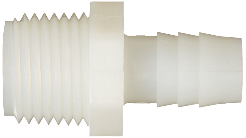 [Australia - AusPower] - Parker Hannifin 325HB-8-8N Par-Barb Nylon Male Connector Fitting, 1/2" Hose Barb x 1/2" Male NPT, White 