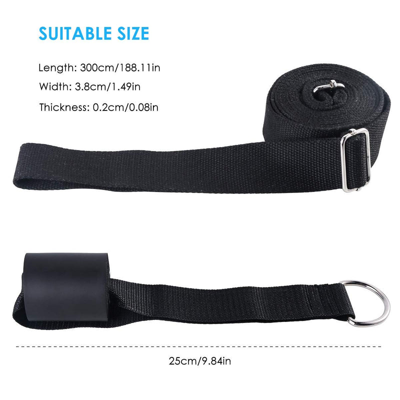 [Australia - AusPower] - Price Xes Adjustable Leg Stretcher Lengthen Ballet Stretch Band - Easy Install on Door Flexibility Stretching Leg Strap Great Cheer Dance Gymnastics Trainer Stretching Equipment Taekwondo Training 