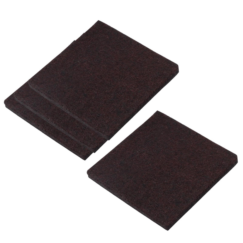 [Australia - AusPower] - Rierdge 16 Pcs 3â€/75mm Square Felt Furniture Pads Self Adhesive Furniture Pads 5mm Thick Brown Anti Scratch Floor Protectors for Furniture Feet Chair Legs 3 inch 