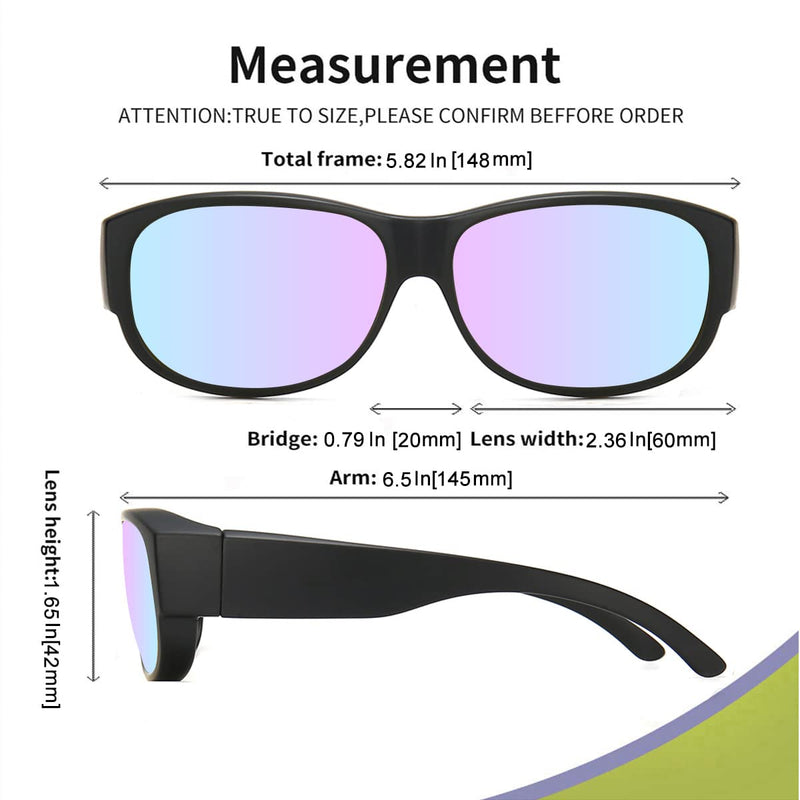 [Australia - AusPower] - Color Blindness Sunglasses for Men Red-Green Color Blind Eyeglasses Colorblind Glasses for Outdoor and Indoor Color Corrective Glasses Thick Black Frame 