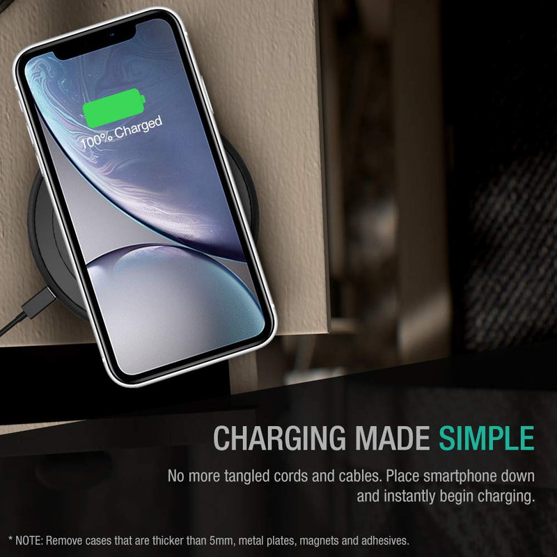 [Australia - AusPower] - XDesign Wireless Charger for iPhone 12 Mini, 12, 12 Pro, 12 Pro Max, SE (2020), 11 Pro Max, Xs Max, XR, AirPods, Galaxy S20 S10 S9 S8 Note 10 9, 10W Qi-Certified Station Anti-Slip Base [No AC Adapter] 