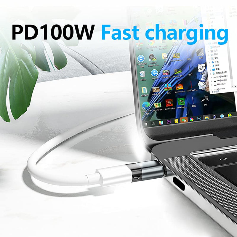 [Australia - AusPower] - aucon Magnetic USB C Adapter, 24Pins Type C Connector, PD 100W Fast Charging 10Gbs Data Transfer straight shape 