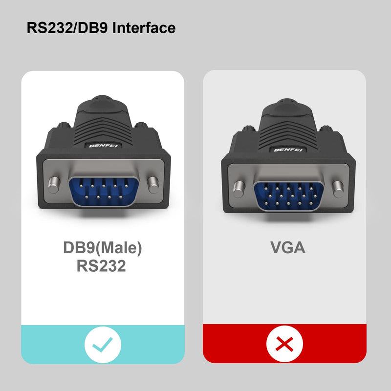 [Australia - AusPower] - USB to Serial Adapter, BENFEI USB to RS-232 Male (9-pin) DB9 Serial Cable, Prolific Chipset, Windows 10/8.1/8/7, Mac OS X 10.6 and Above, 1.8M 