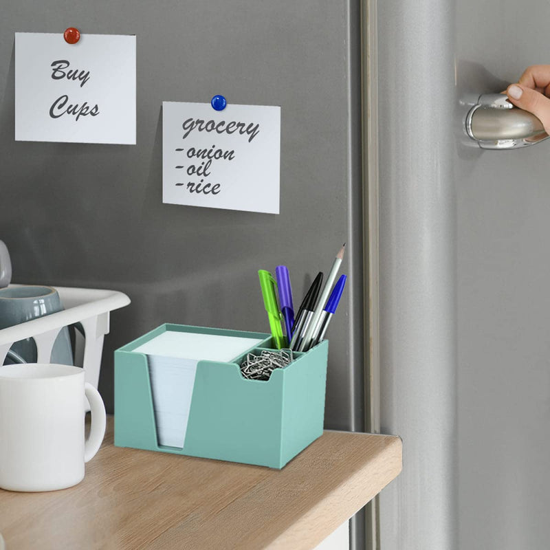 [Australia - AusPower] - Acrimet Desktop Organizer Pencil Paper Clip Caddy Holder (Plastic) (with Paper) (Solid Green Color) 