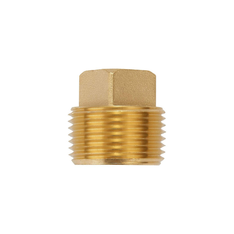 [Australia - AusPower] - Litorange 4 PCS 1/2 Inch NPT Male Plug Fittings, Brass Cored Plug with Square Head for Boat, Gas,Drain plug etc 4PCS 1/2" NPT Head Plug 