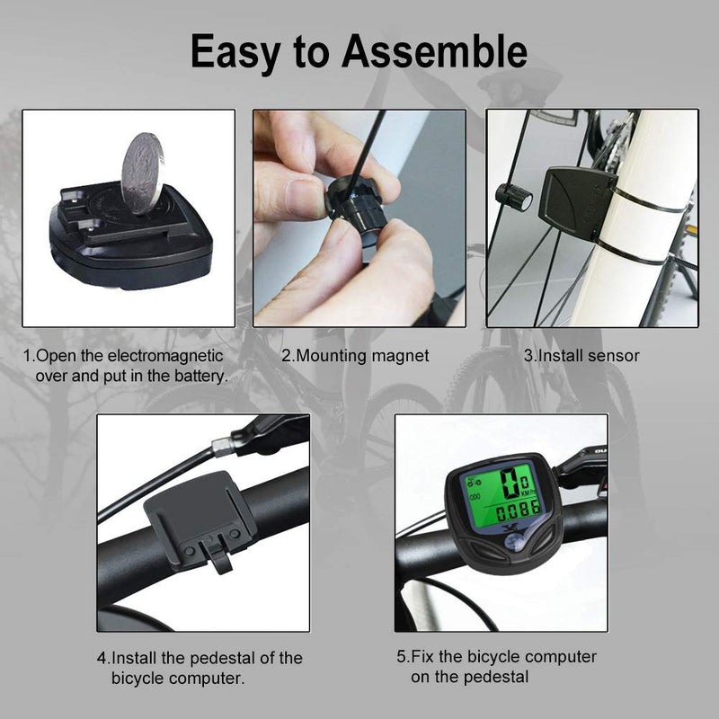 [Australia - AusPower] - SY Bicycle Speedometer and Odometer Wireless Waterproof Cycle Bike Computer with LCD Display & Multi-Functions by YS 