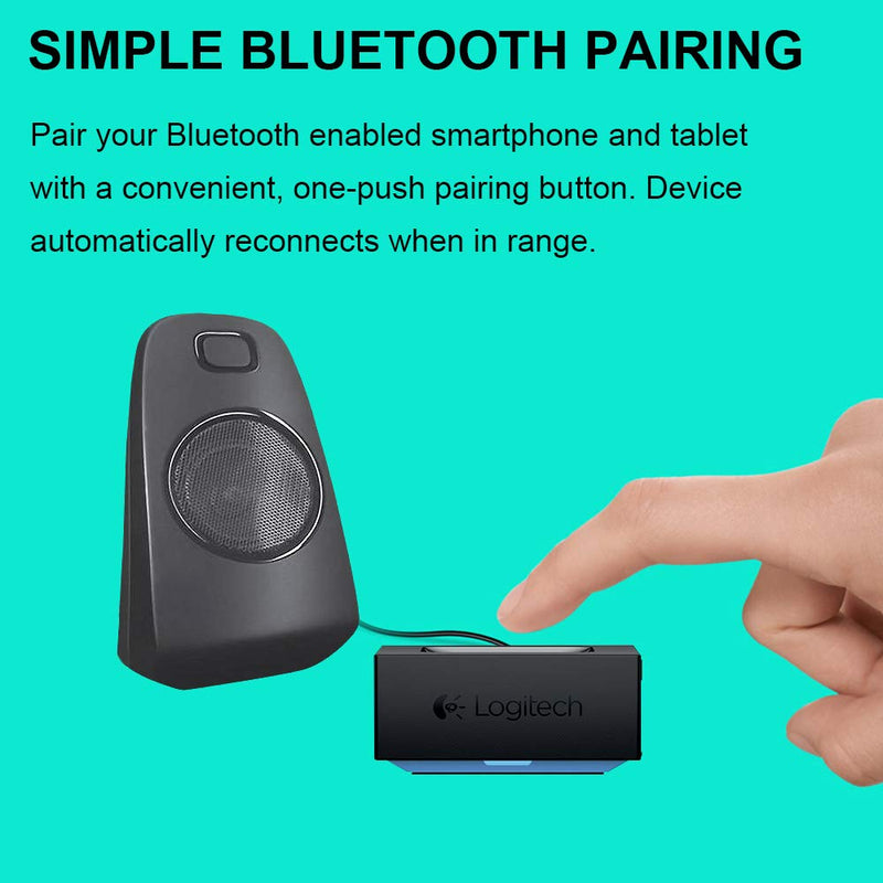 [Australia - AusPower] - Bluetooth Audio Adapter for Speakers and Music Streaming Sound System, Logitech Wireless Audio Receiver Works with Smart Phones and Tablets (New Version) 