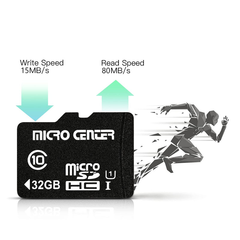 [Australia - AusPower] - Micro Center 32GB Class 10 Micro SDHC Flash Memory Card with Adapter for Mobile Device Storage Phone, Tablet, Drone & Full HD Video Recording - 80MB/s UHS-I, C10, U1 (2 Pack) 32GB - 2 pack 