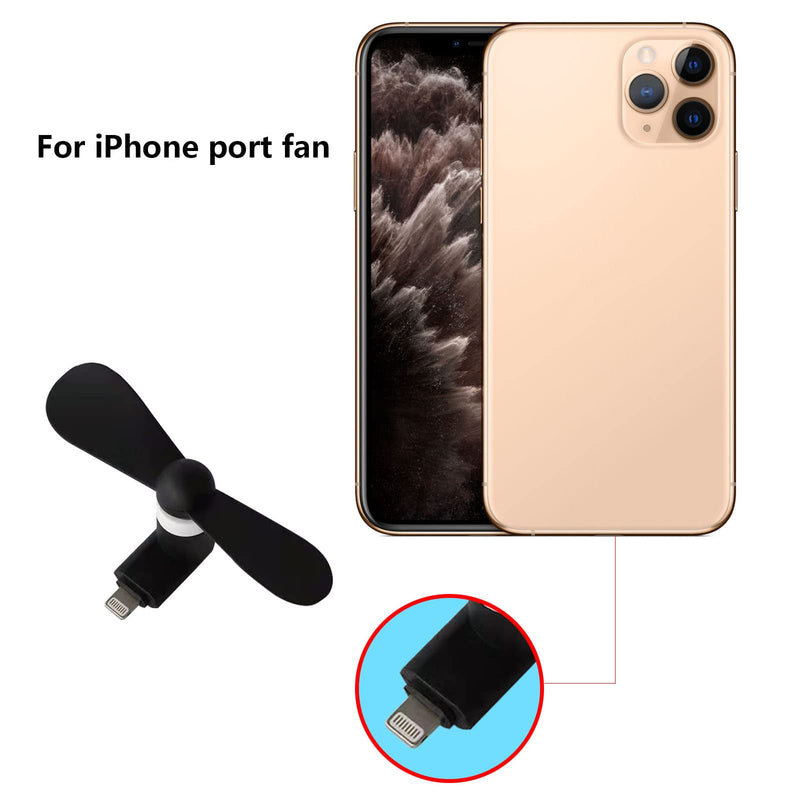 [Australia - AusPower] - Phone Fan Mini Fan USB Cellphone Fan Cell Fans Compatible for iPhone iPad Phone Summer Accessories 
