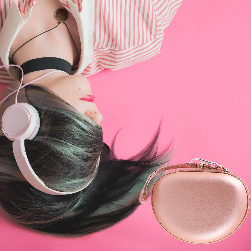 [Australia - AusPower] - Headphone Case for Picun P26 / for Beats Solo3 2/ for Beats Studio3/ for Elecder i39 On-Ear Headphones More Foldable Bluetooth Wireless Headset (Extra Large) - Rose Gold 