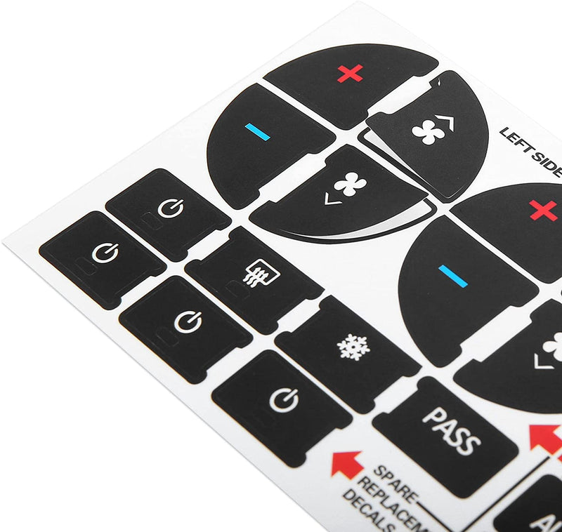 [Australia - AusPower] - GLEEMAX 6pcs AC Dash Button Decal + Radio Button Repair Kit Stickers, Decal Replacement for 2007-2015 GM Vehicles Car SUV Van Truck Chevy Accessories 6 