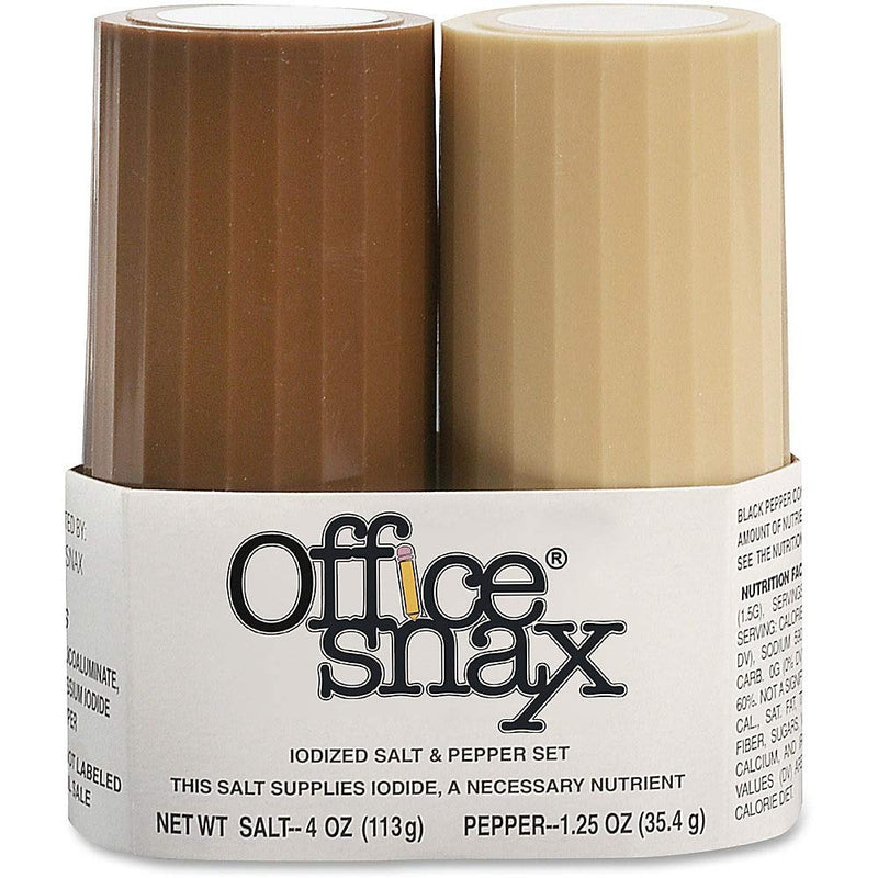 [Australia - AusPower] - Office Snax OFX00057 Salt and Pepper Shaker Set, One 4-Ounce Salt Shaker and One 1.25-Ounce Pepper Shaker 