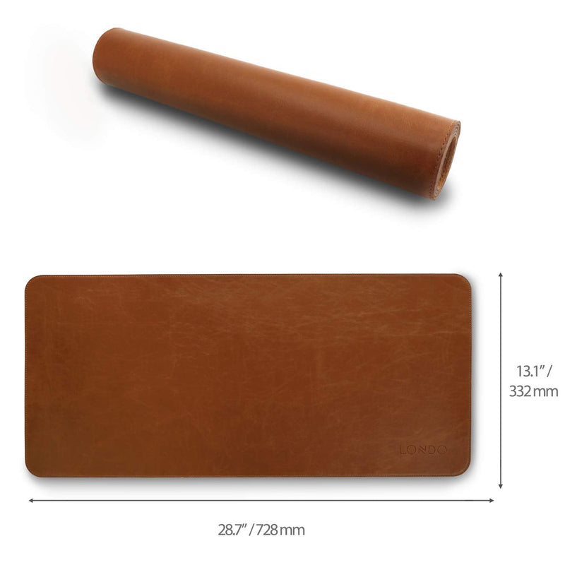 [Australia - AusPower] - Londo Leather Extended Mouse Pad - Desk Mat Light Brown 