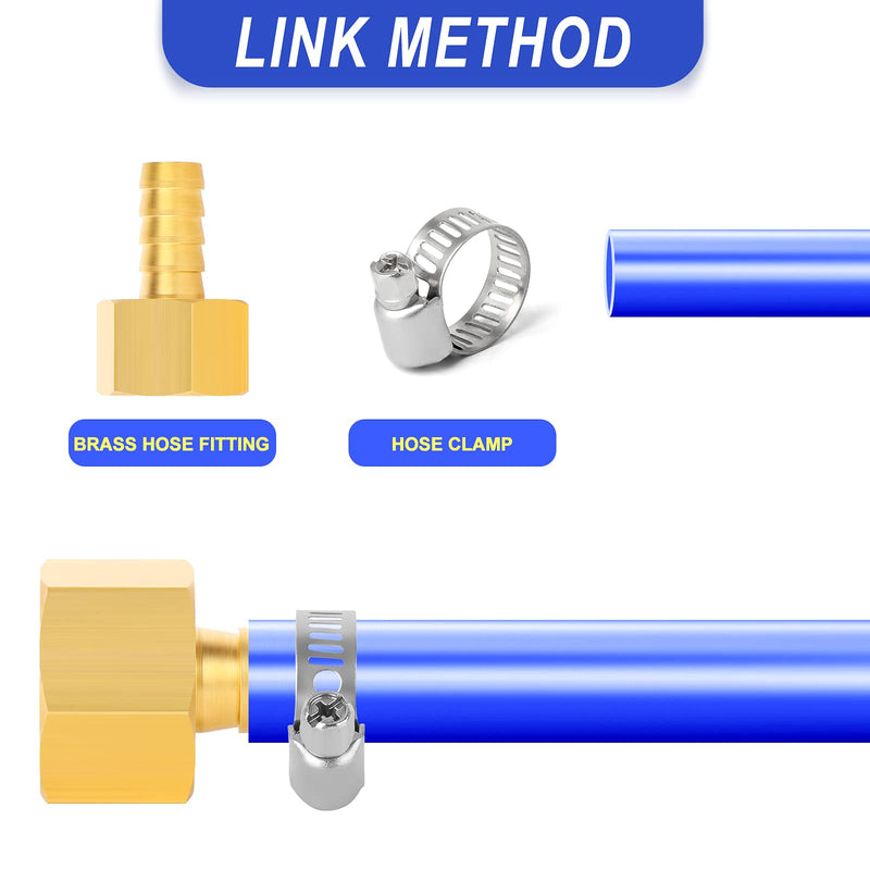[Australia - AusPower] - TAILONZ PNEUMATIC 3/8 Inch Barb x 1/4 Inch NPT Brass Female Hose Fitting Connector（Pack of 10） 3/8''Barb×1/4''NPT Female 