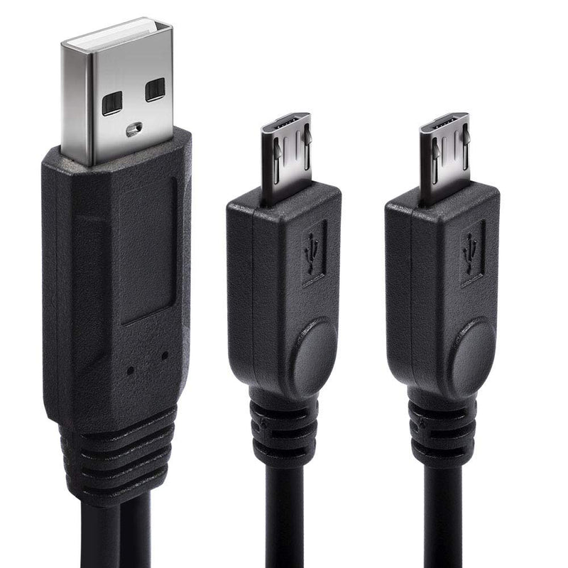 [Australia - AusPower] - UCEC Dual Micro USB Splitter Charge Cable Power up to Two Micro USB Devices at Once from a Single USB Port (1pack) 1 